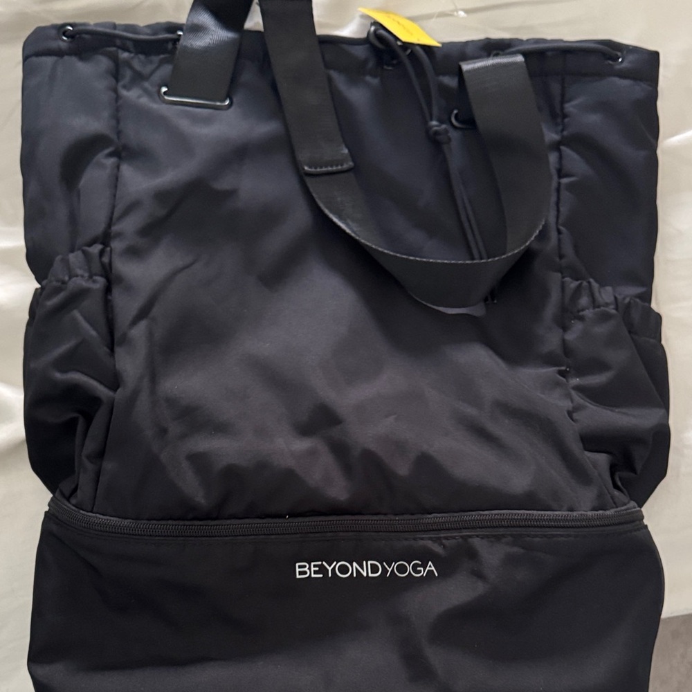 Beyond Yoga Black Duffel Tote with Dual Straps